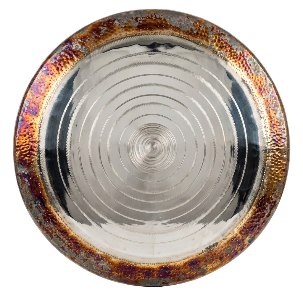Instrument de gong lumineux miroir pour la méditation sonore