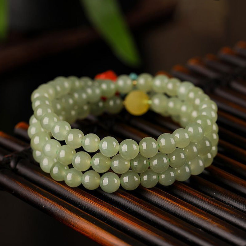 6mm Jade Prosperity Bracelet for Luck & Abundance