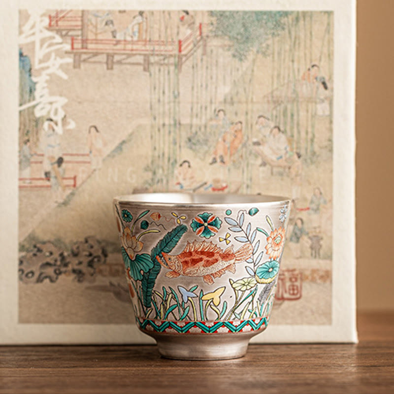 Tasse à thé chinoise en céramique de 45 ml avec coffret cadeau pour la cérémonie du Gongfu