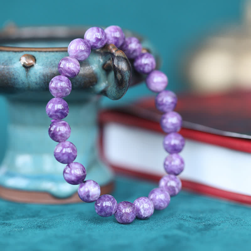 8mm Amethyst Healing Positive Transformation Bracelet