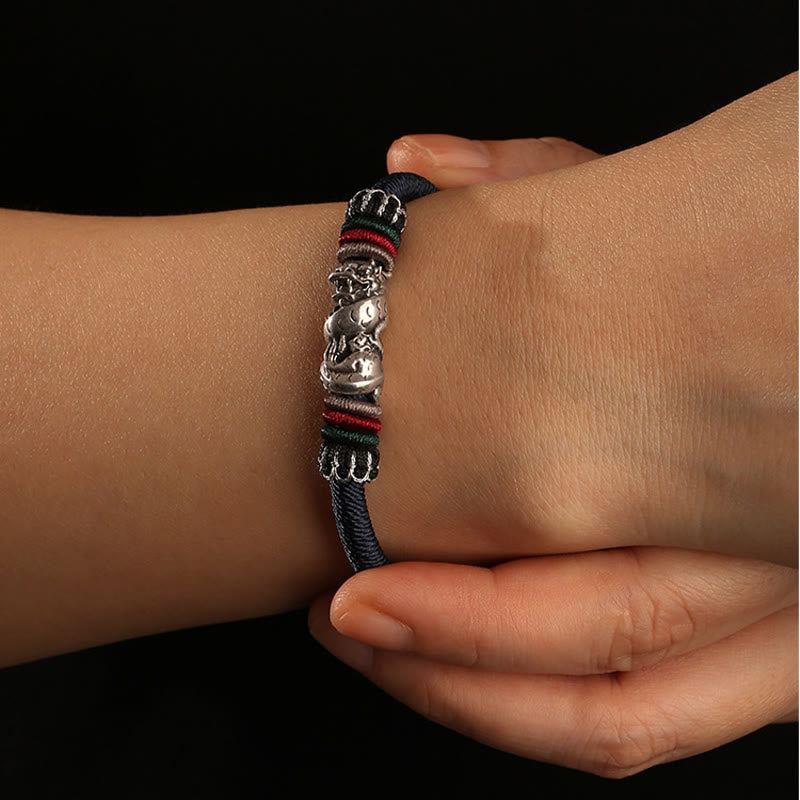 Dragon Luck Rope Bracelet for Protection | 925 Silver