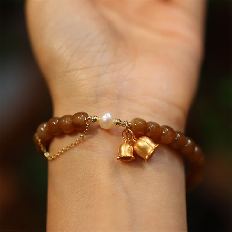 6x7mm Hetian Jade Charm Bracelet for Prosperity & Abundance