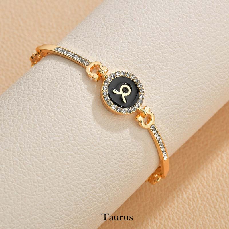 Copper Zodiac Bracelet | Adjustable 12 Constellations Chain