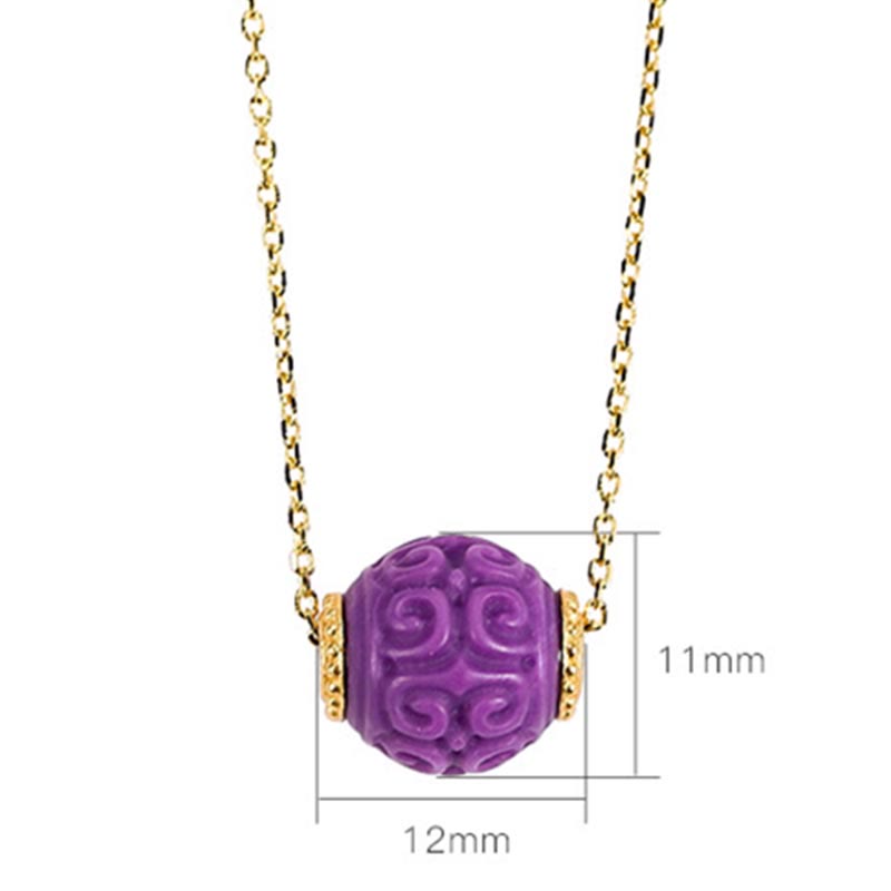 Purple Mica Stone Spiritual Necklace & Bracelet Set
