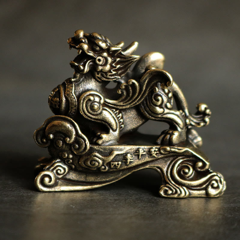 Handmade Copper Feng Shui PiXiu Wealth Luck Decoration