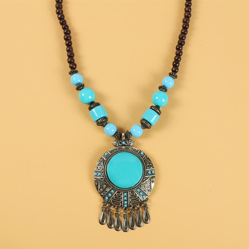 Copper Tibetan Spiritual Retro Beads Tassel Hair Accessories