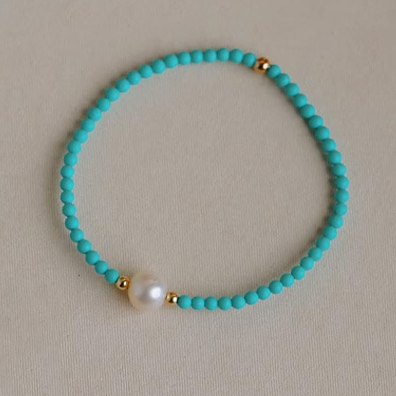 Turquoise Red Agate Protection Bracelet Small Beads