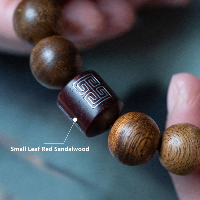 Agarwood Laughing Buddha Meditation Bracelet 10mm 12mm