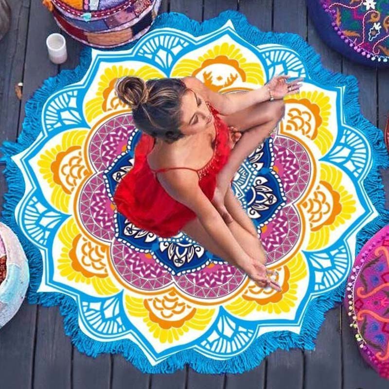 150x150cm Polyester Mandala Tapestry for Meditation & Decor