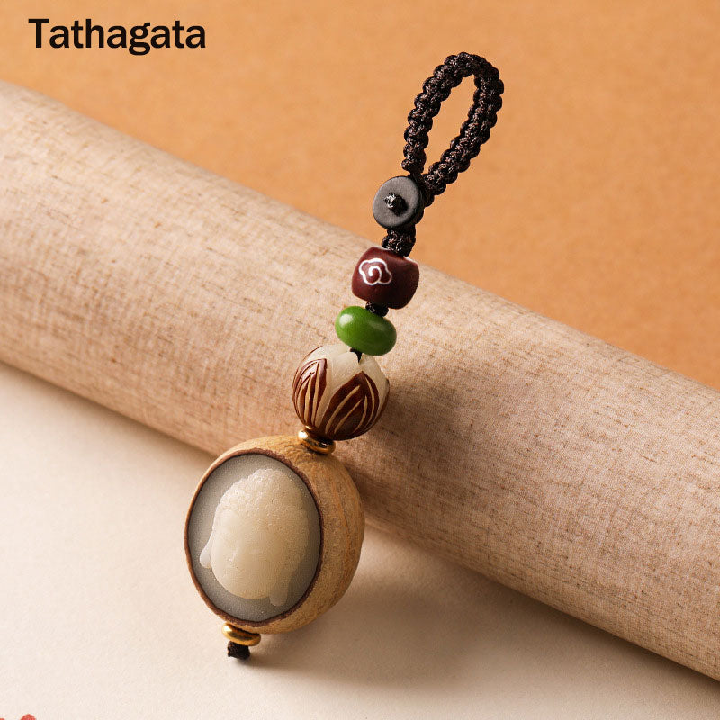 Bodhi Seed Spiritual Blessing Keychain for Wisdom & Peace