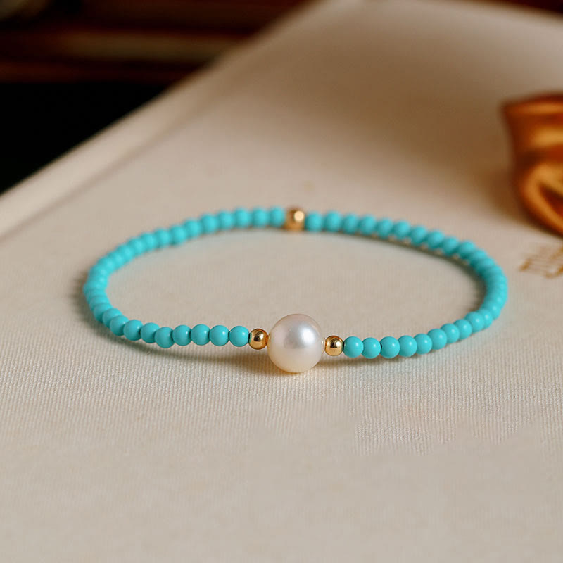 Turquoise Red Agate Protection Bracelet Small Beads