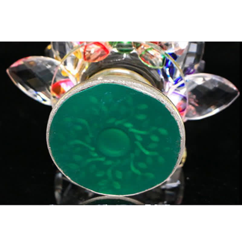 Lotus Flower Crystal Candle Holder | Spiritual Home Accent