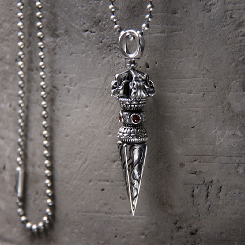 925 Sterling Silver Vajra Spiritual Power Necklace