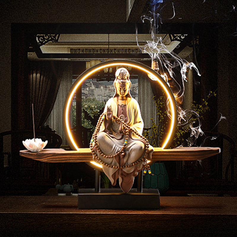 Ceramic Buddha Avalokitesvara Lotus Burners for Meditation