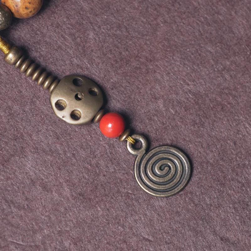 108 Bead Bodhi Seed Mala Bracelet for Wisdom & Peace