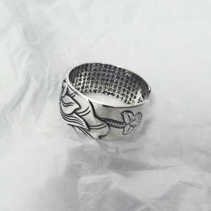 Lotus Ring in 999 Sterling Silver | Protection & Balance