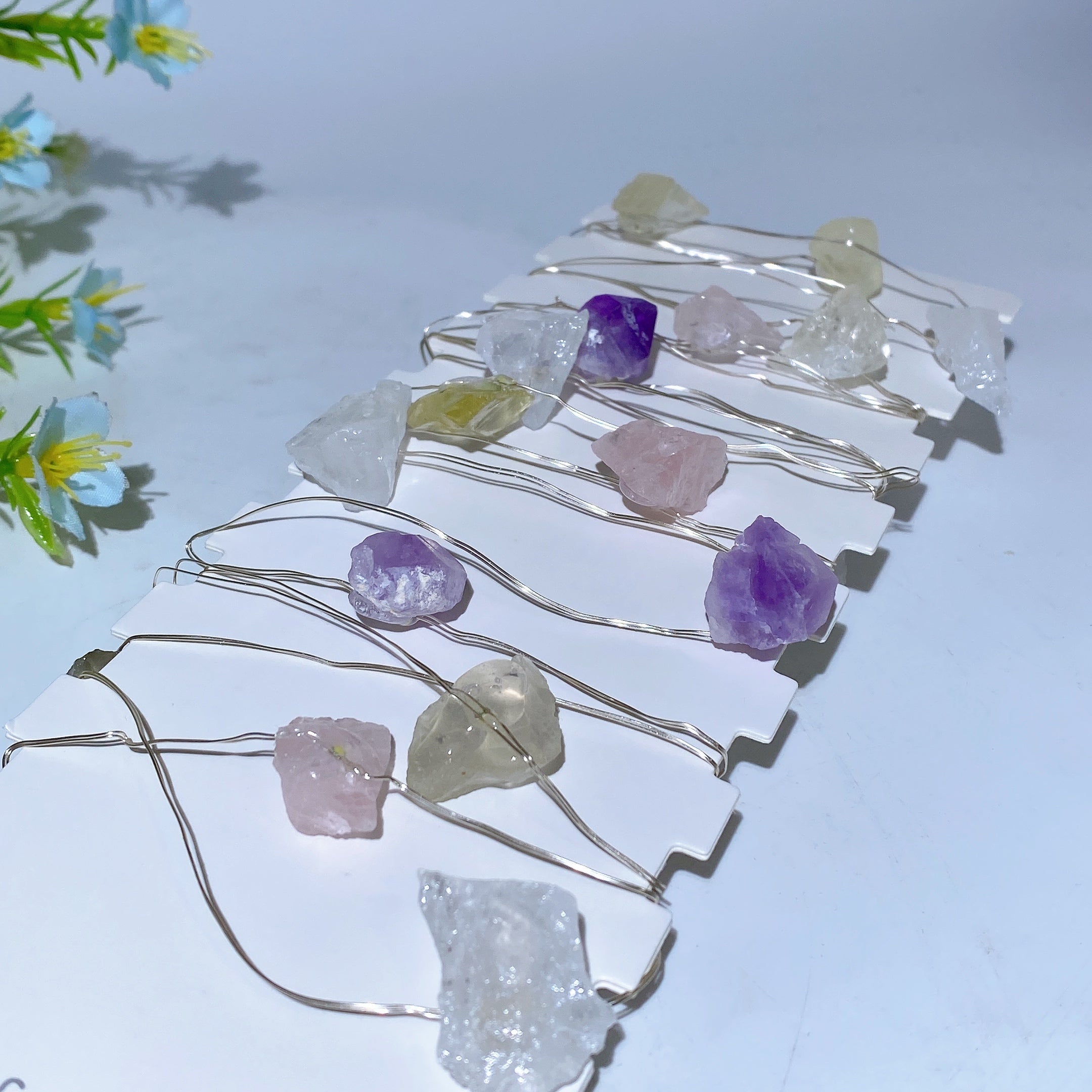 Lampe LED en cristal brut de 4 m pour la guérison et la décoration