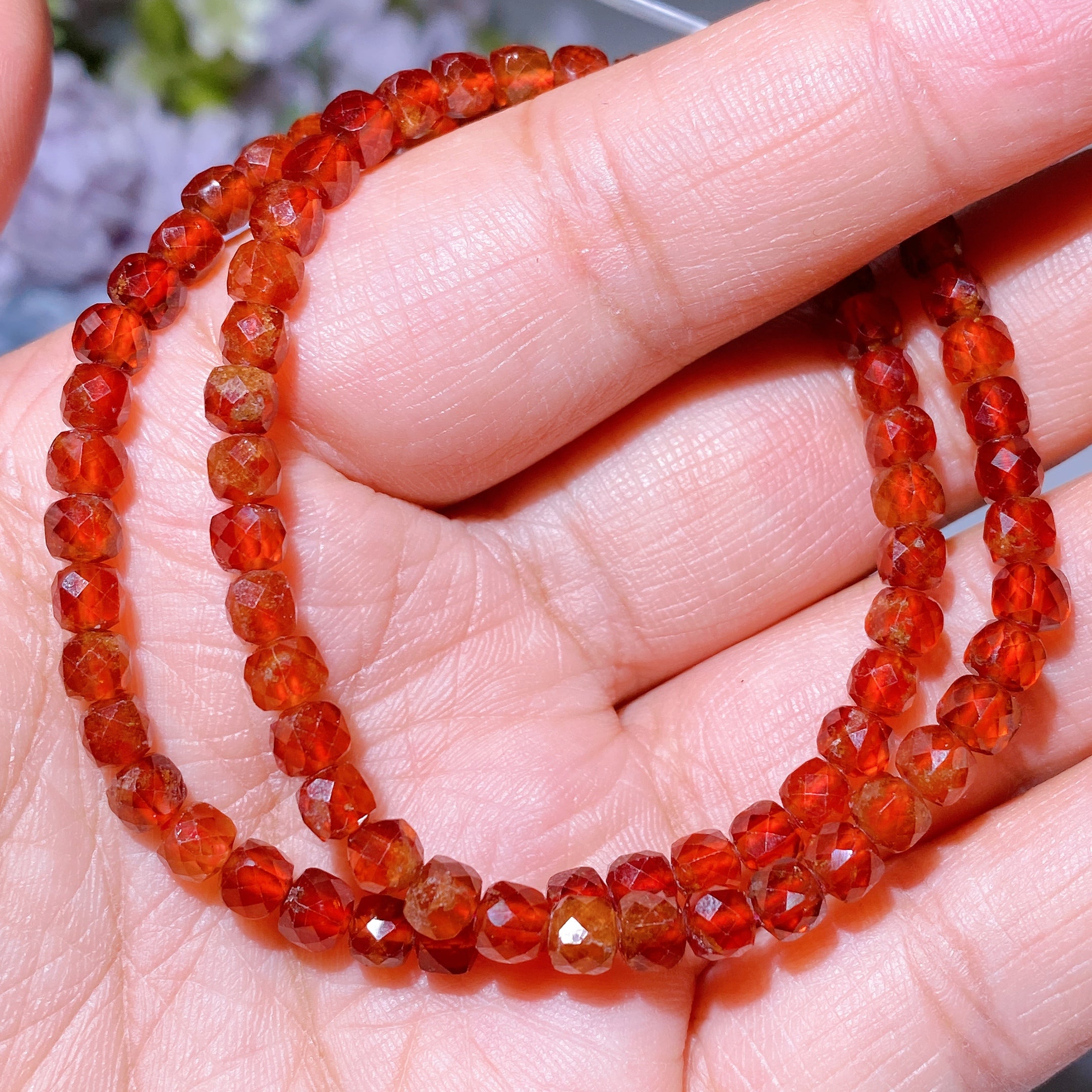 4mm Faceted Crystal Cube Bracelet for Healing Energy
