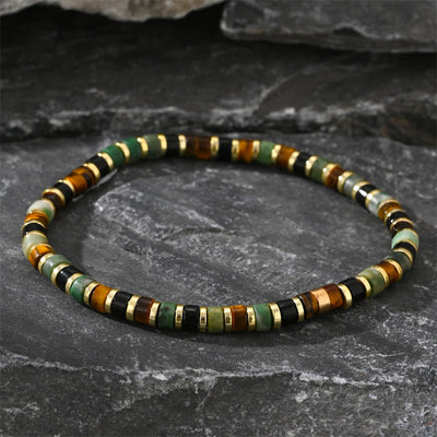 Bracelet de soutien unisexe en hématite œil de tigre de 4 mm