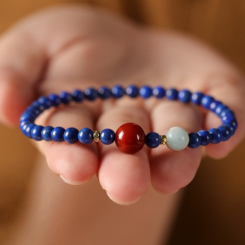 Bracelet Lazurite 4 mm pour la méditation et la sérénité