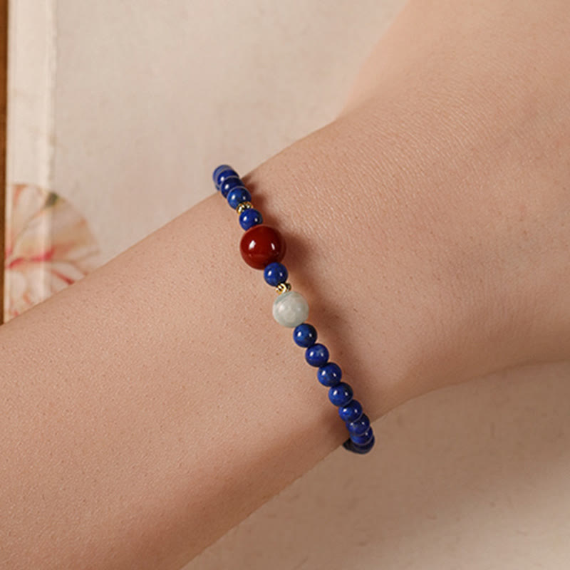 Bracelet Lazurite 4 mm pour la méditation et la sérénité