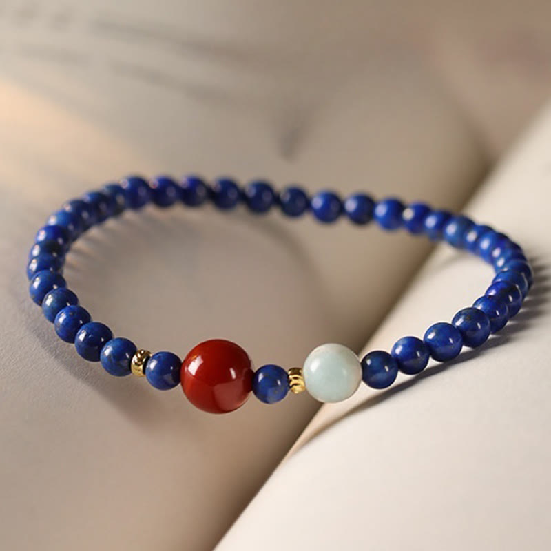 Bracelet Lazurite 4 mm pour la méditation et la sérénité