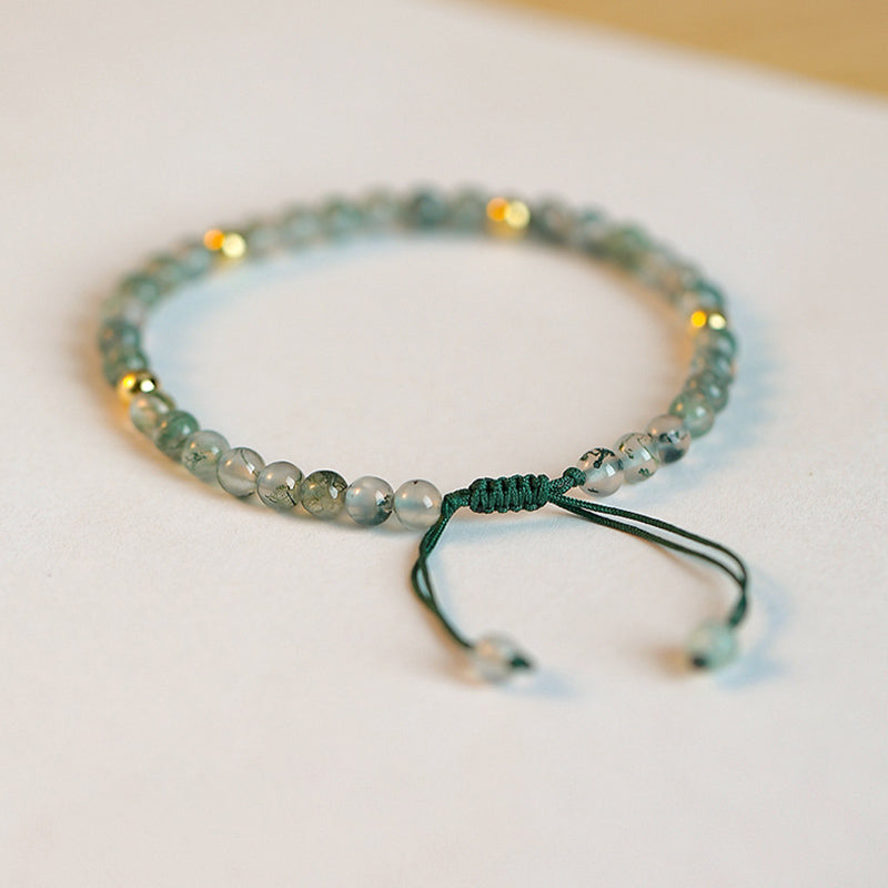 Bracelet de méditation Lucky Balance en agate mousse de 4 mm