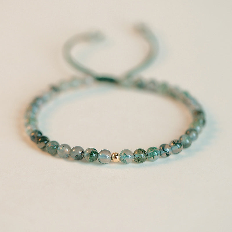 Bracelet de méditation Lucky Balance en agate mousse de 4 mm