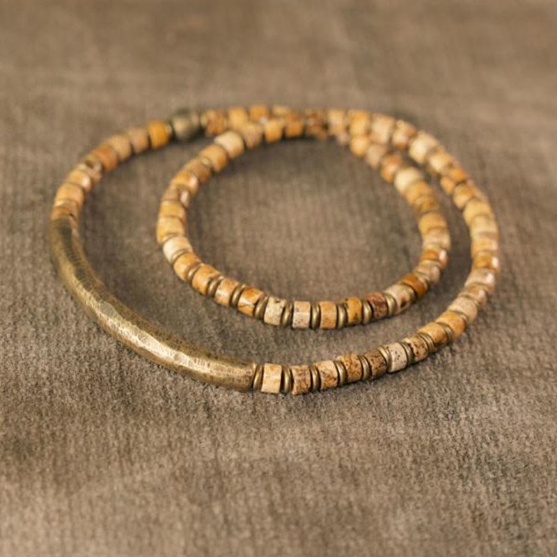 Bracelet Harmonie Sagesse en Jaspe Photo Sodalite 4 mm