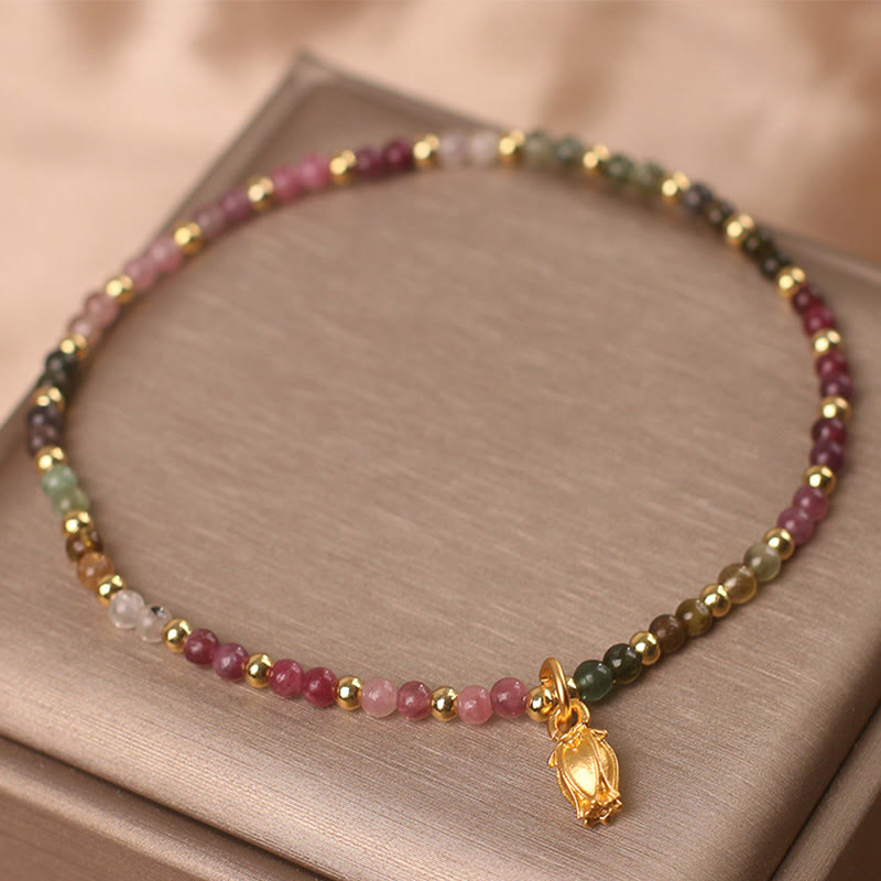 Bracelet spirituel en tourmaline de 4 mm pour une énergie positive