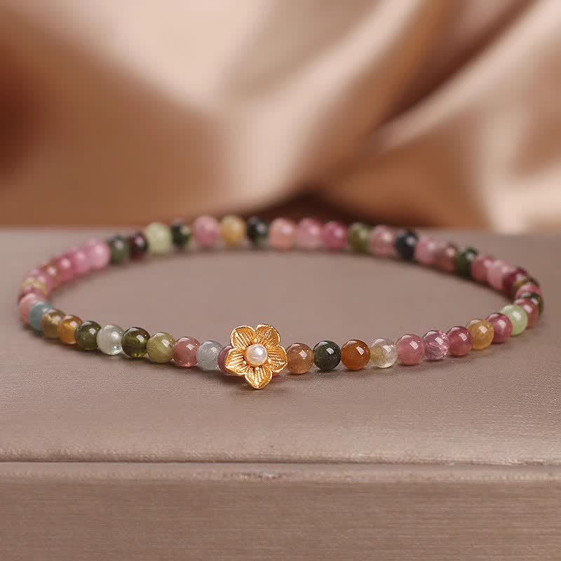 Bracelet spirituel en tourmaline de 4 mm pour une énergie positive