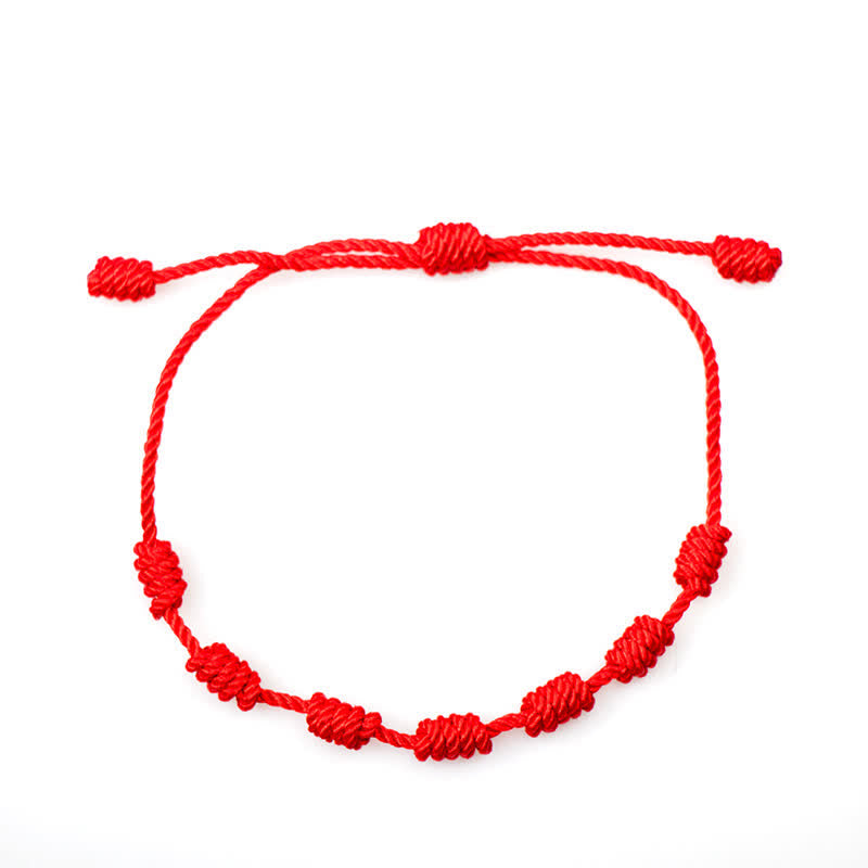 Lot de 4 bracelets de protection contre le mauvais œil en fil rouge