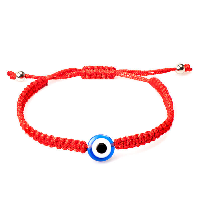 Lot de 4 bracelets de protection contre le mauvais œil en fil rouge