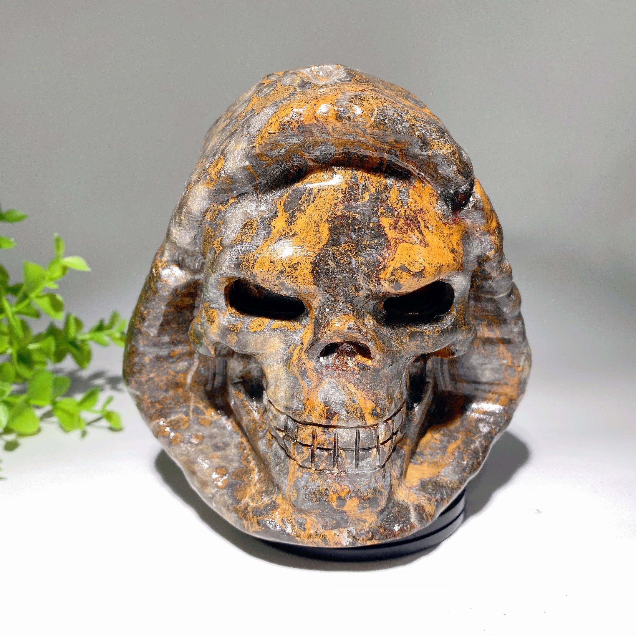 5.2 inch Jade Crystal Skull Carving for Meditation & Healing
