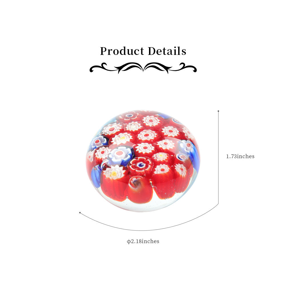 5.4cm Red Resin Flower Palm Stone For Meditation