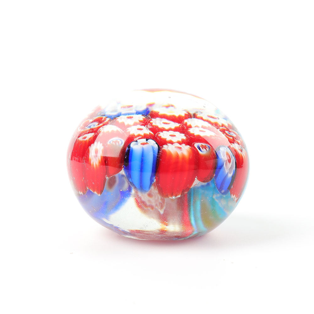 5.4cm Red Resin Flower Palm Stone For Meditation