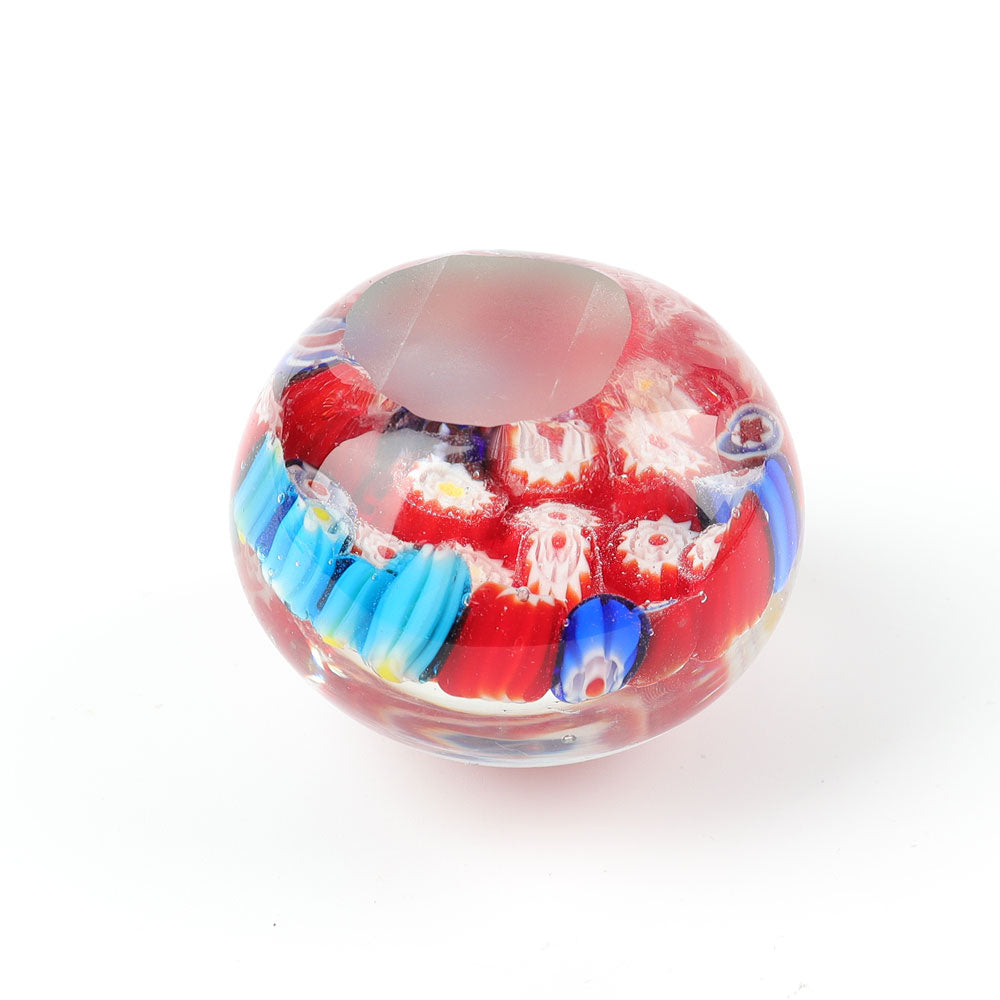 5.4cm Red Resin Flower Palm Stone For Meditation
