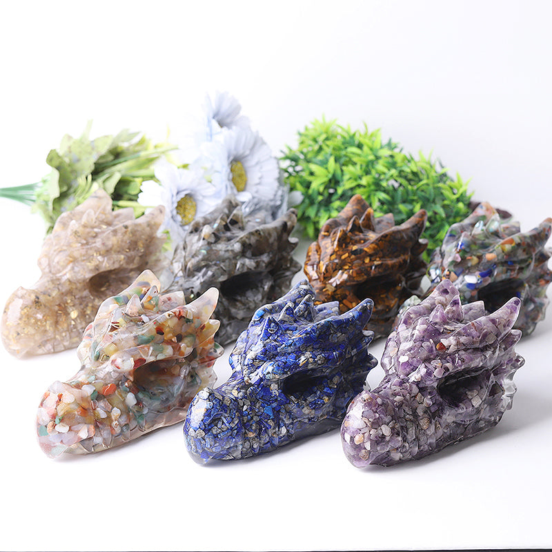 5.5 inch Large Resin Chinese Dragon Head Figurine