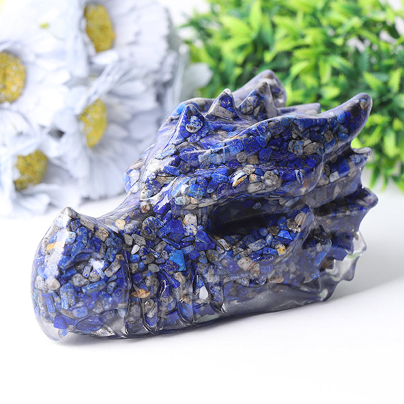 5.5 inch Large Resin Chinese Dragon Head Figurine