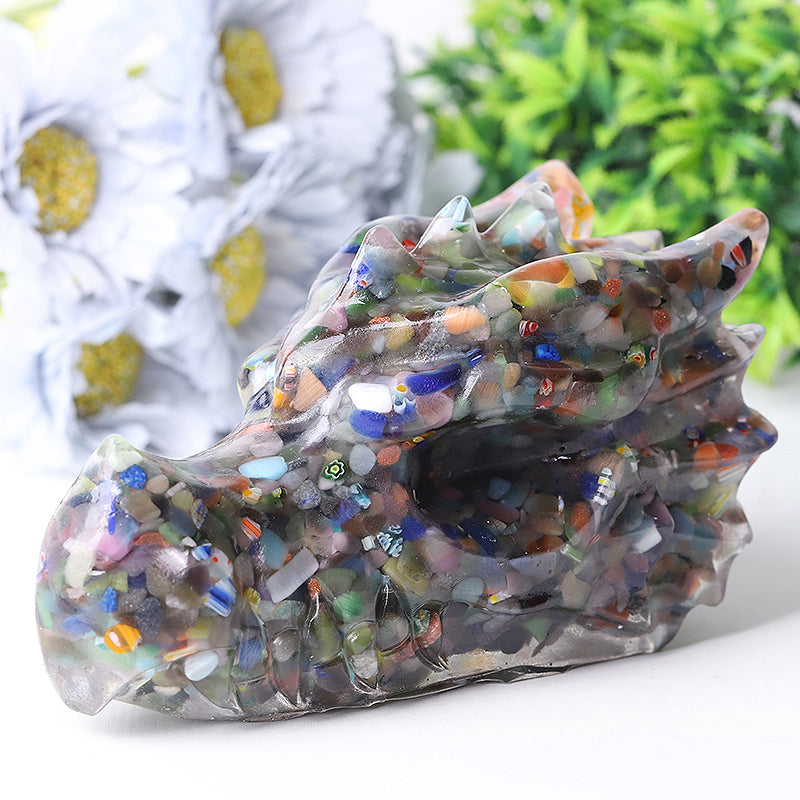 5.5 inch Large Resin Chinese Dragon Head Figurine