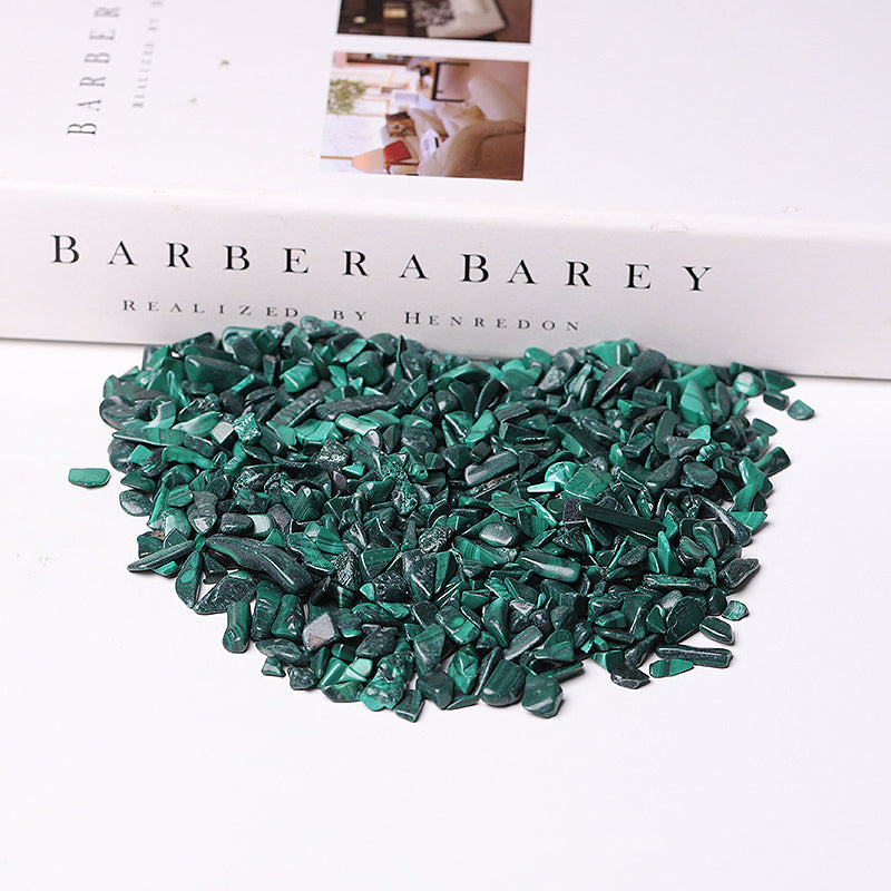 5-7mm Natural Malachite Raw Crystal Chips