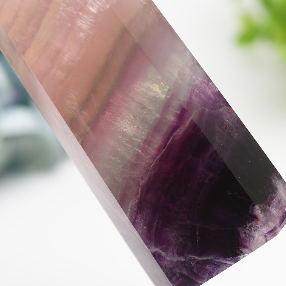 5 to 8 Inch Rainbow Fluorite Healing Crystal Tower