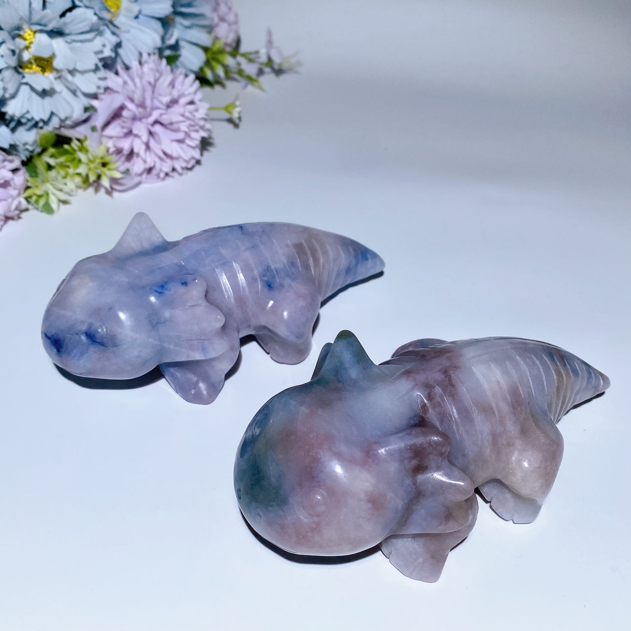 5.8 inch UV Reactive Sodalite Salamander Crystal Figurine