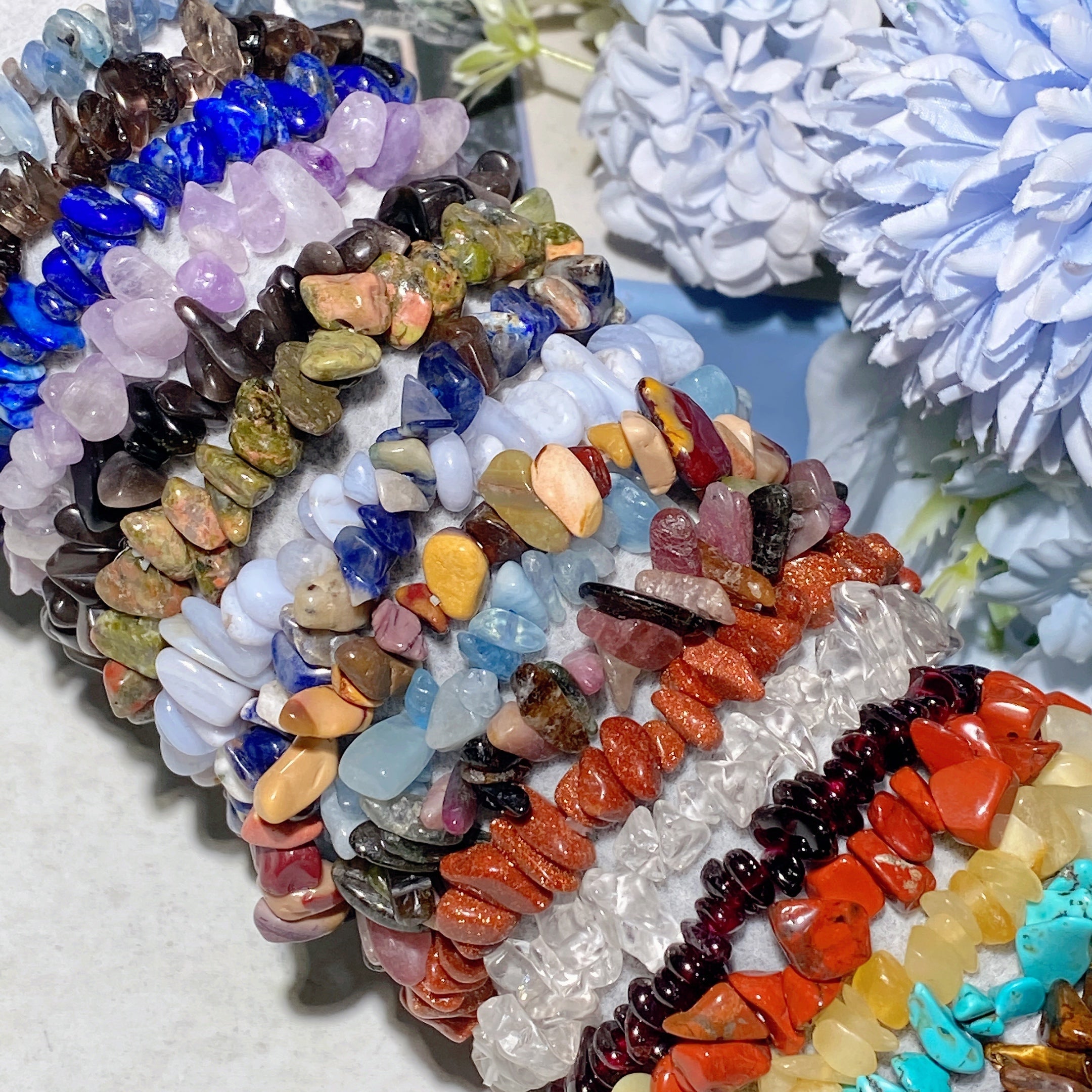 5-9mm Mixed Crystal Chips Spiritual Bracelet for Healing