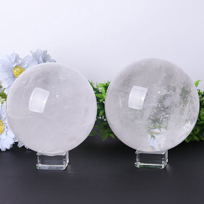 Sphère de cristal de quartz transparent de 5 pouces pour la guérison énergétique