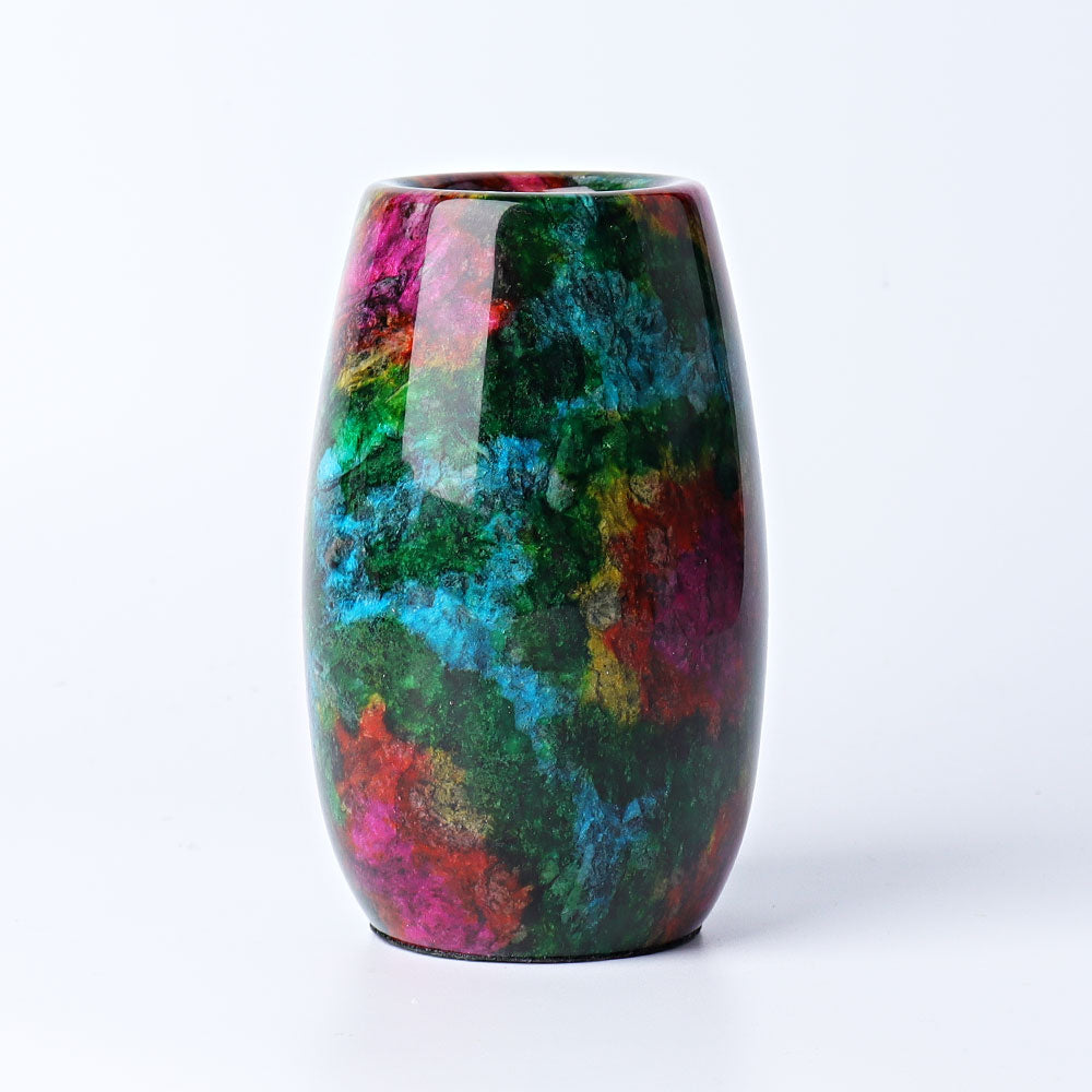 5 inch Seven-Color Jade Vase Mineral Specimen