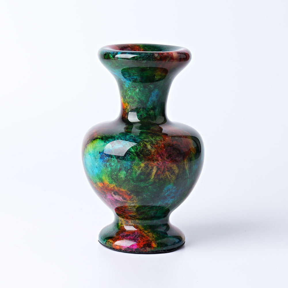 5 inch Seven-Color Jade Vase Mineral Specimen