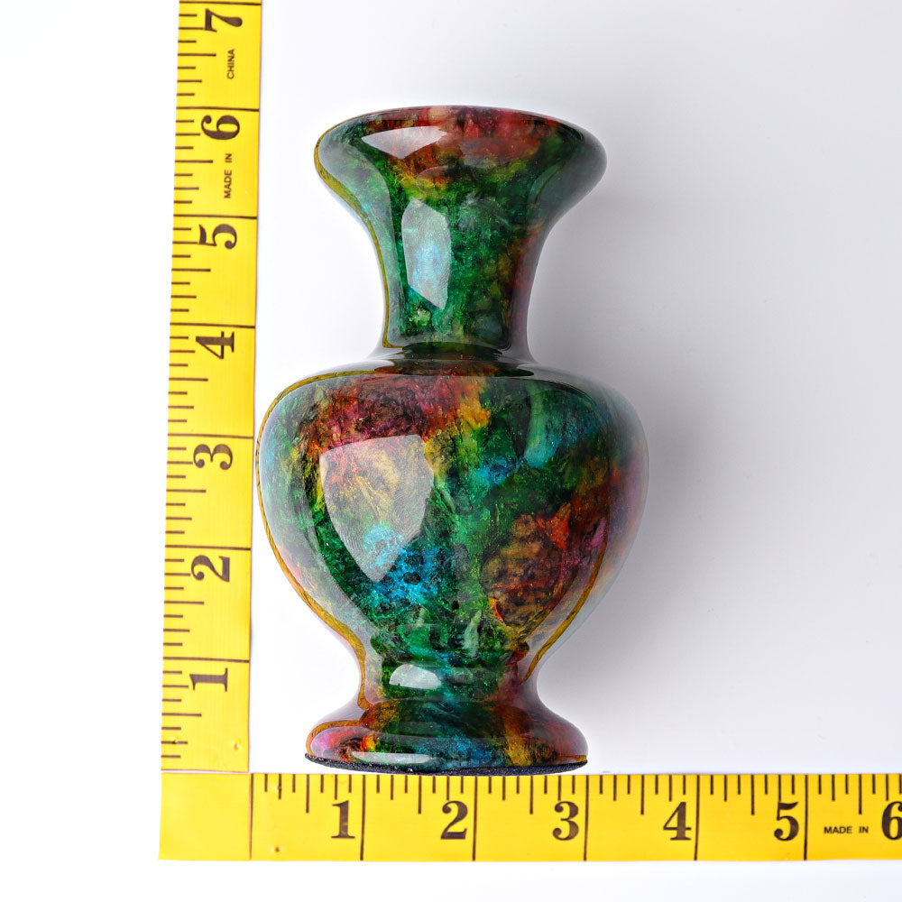 5 inch Seven-Color Jade Vase Mineral Specimen