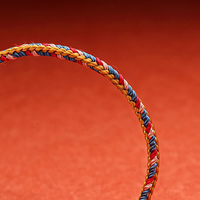 Handmade Dunhuang Color Red String Luck Bracelet