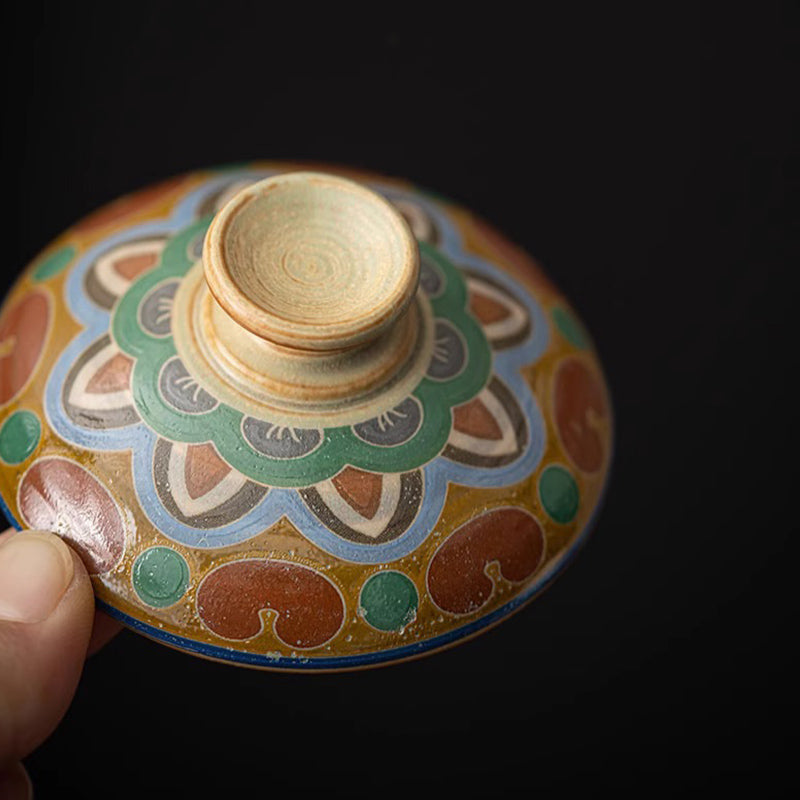 Dunhuang Flying Apsaras Ceramic Gaiwan Tea Cup 150ml